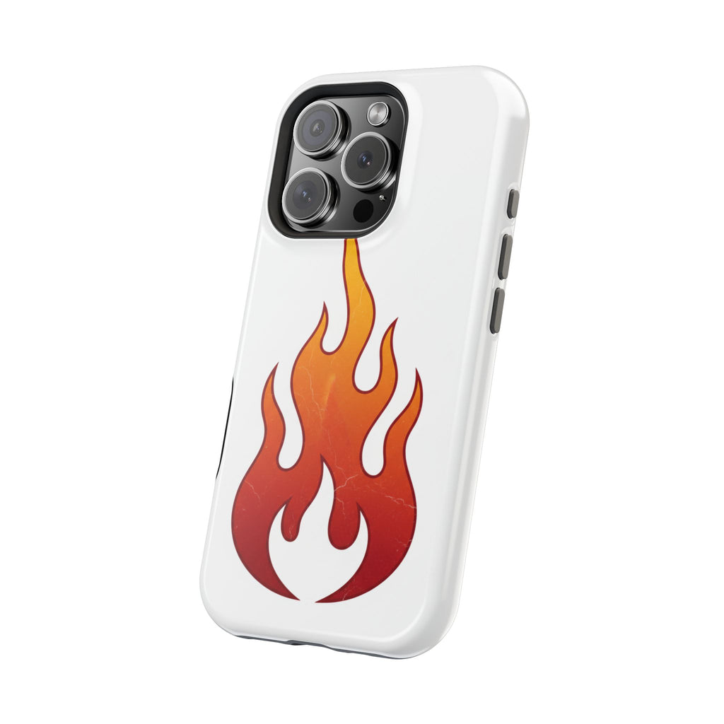 Flame Graphic Phone Case — Magnetic Impact‑Resistant Protective Cover
