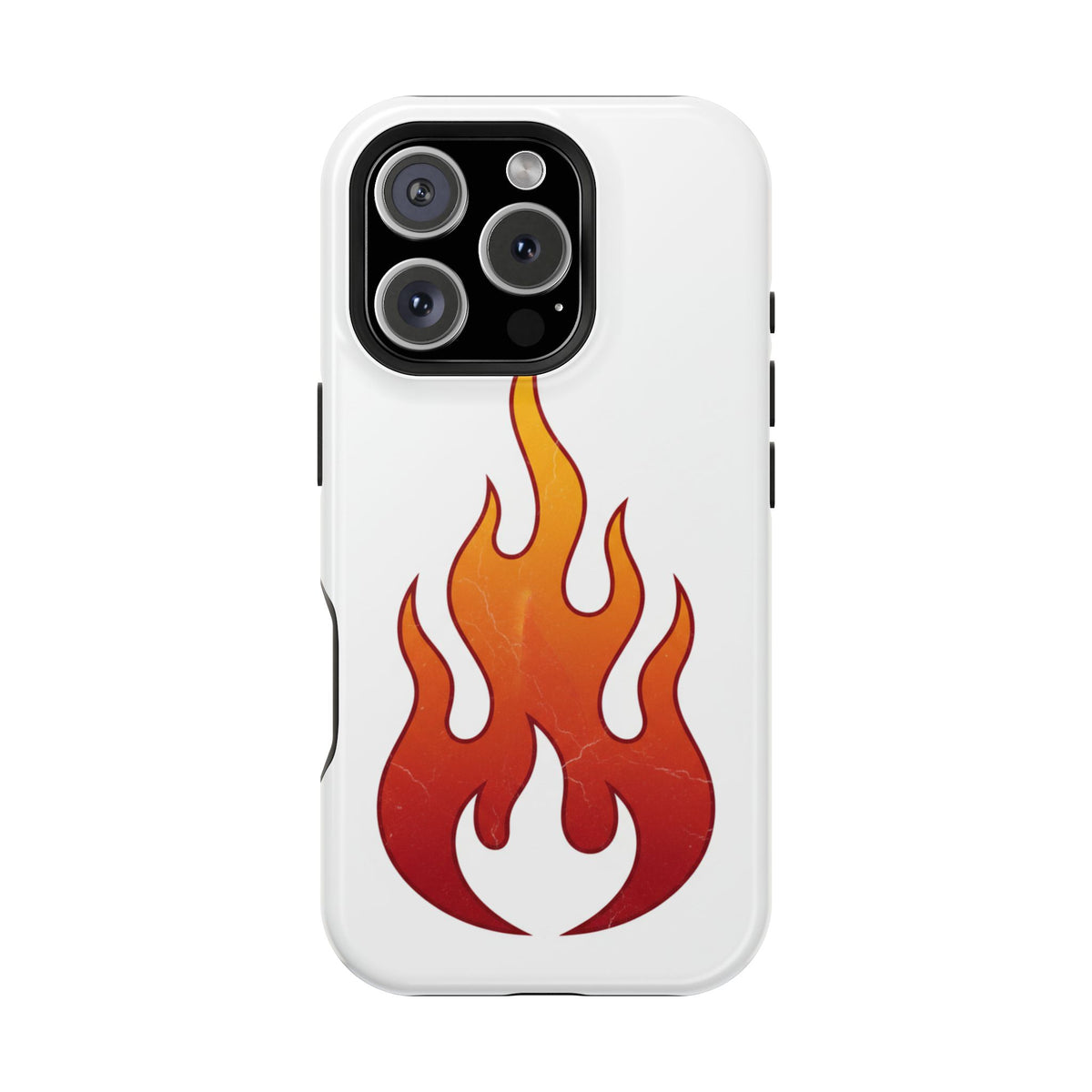 Flame Graphic Phone Case — Magnetic Impact‑Resistant Protective Cover