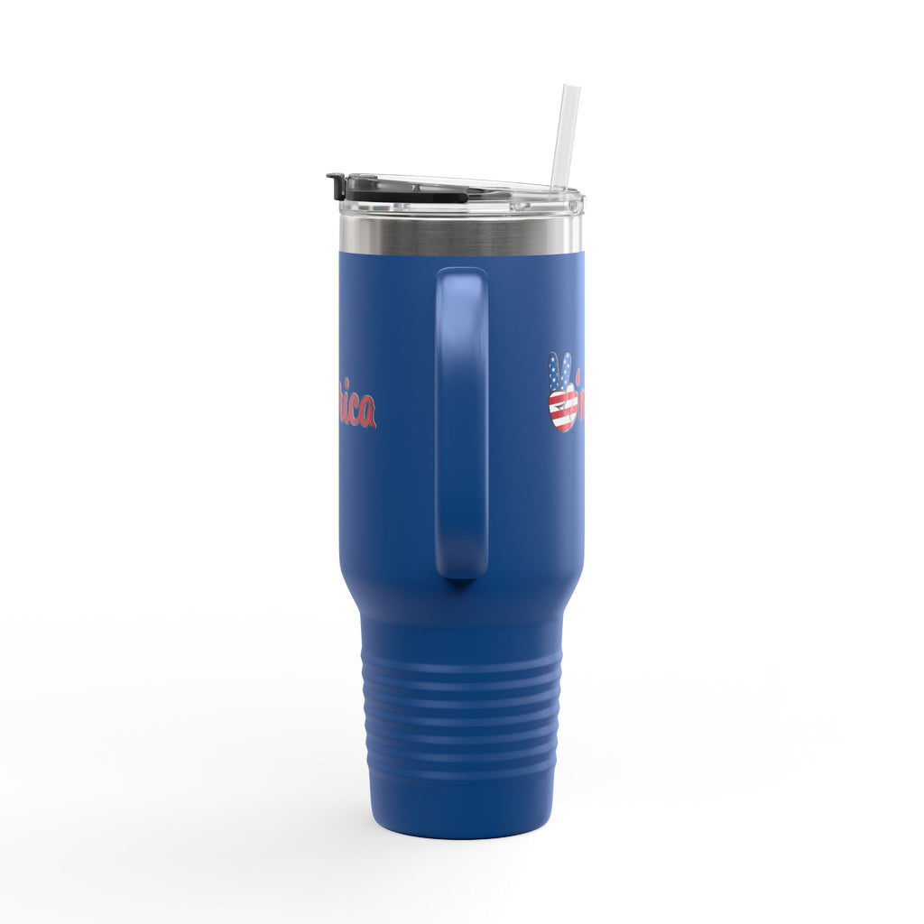 'Merica Flag Peace Sign 40oz Insulated Travel Mug