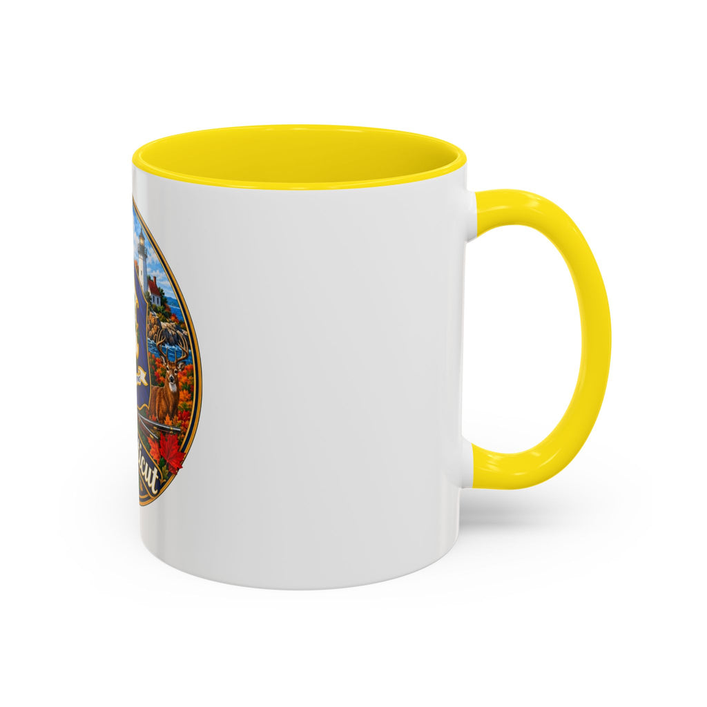 Connecticut State Crest Accent Coffee Mug — Scenic State Seal Design (11/15 oz)
