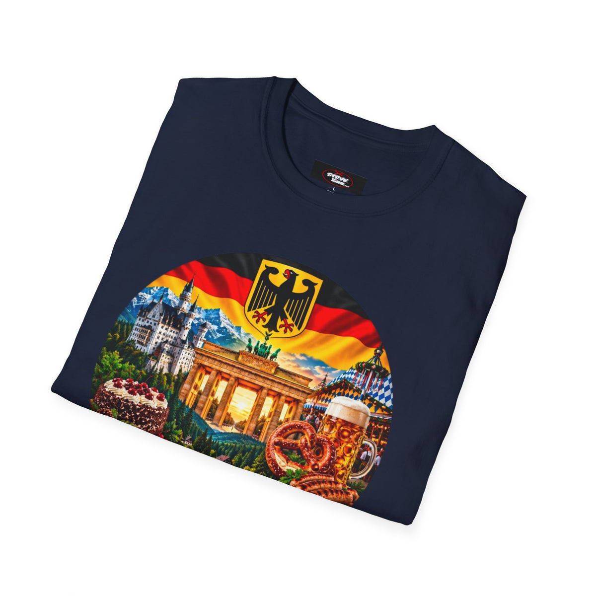 Germany Vintage Travel T-Shirt — Retro German Landmarks & Crest Graphic