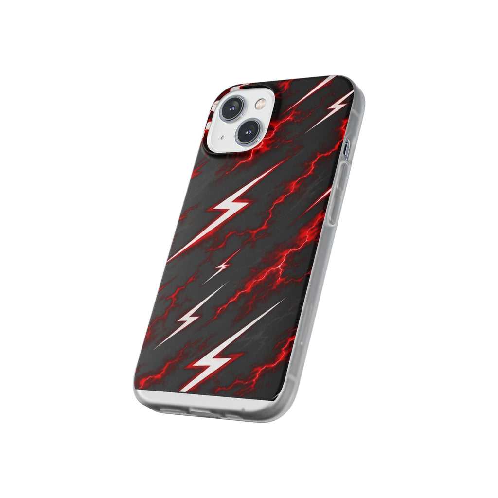 Phone Case — Red Lightning Bolt Storm Flexi Case