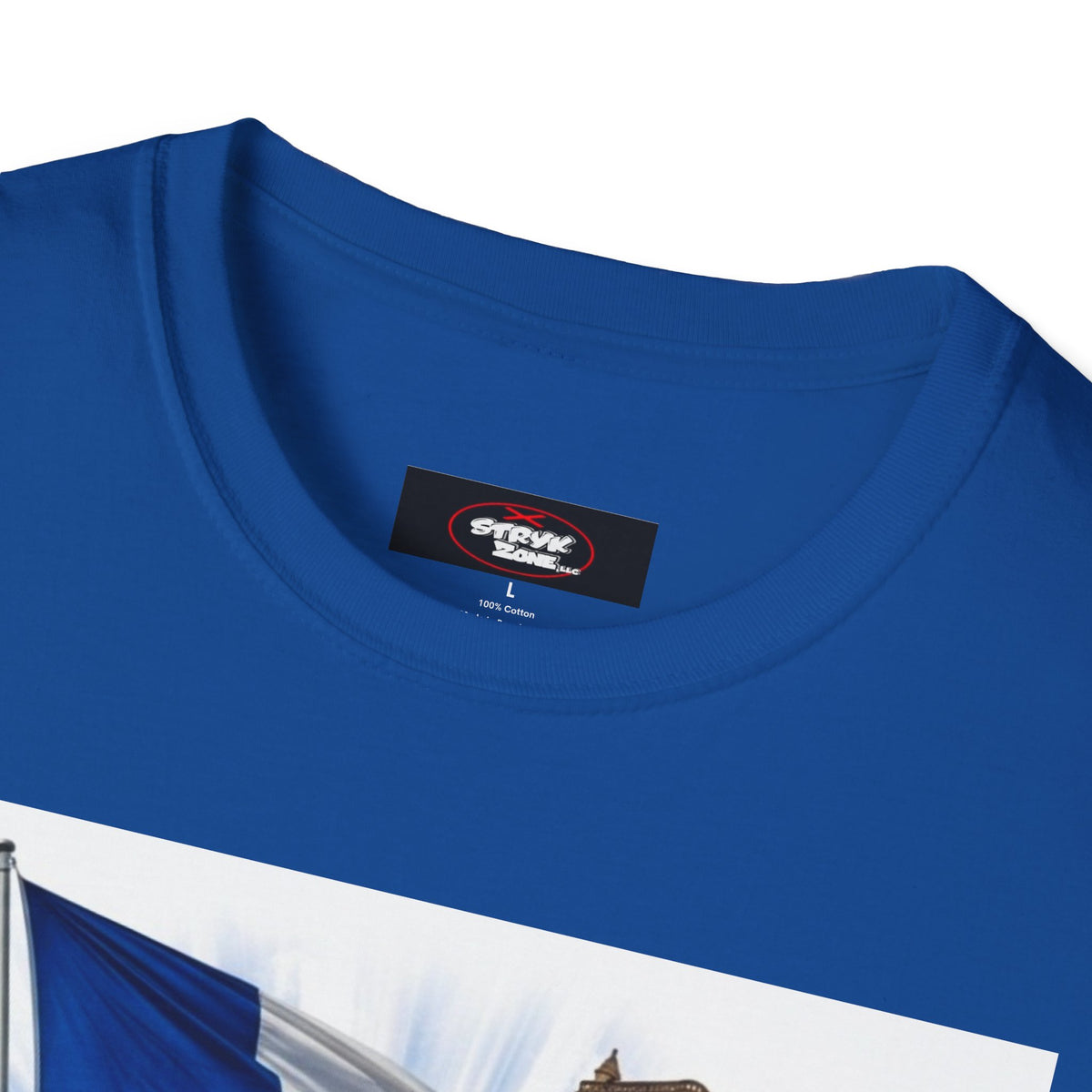 French Flag & Landmark T-Shirt — Eiffel Tower, Notre-Dame & Croissant Graphic
