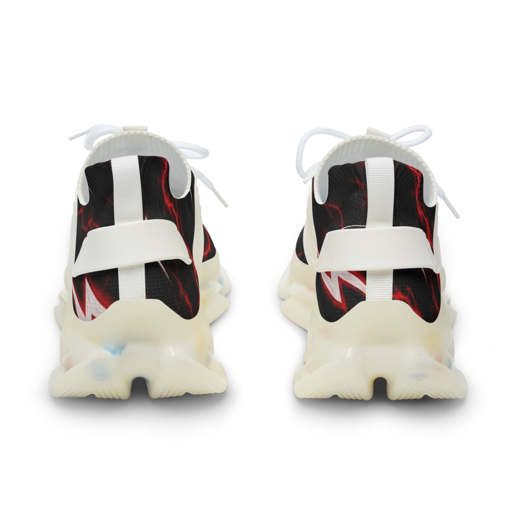 Men's Lightning Mesh Sneakers — Red Electric Graphic Athletic Shoes