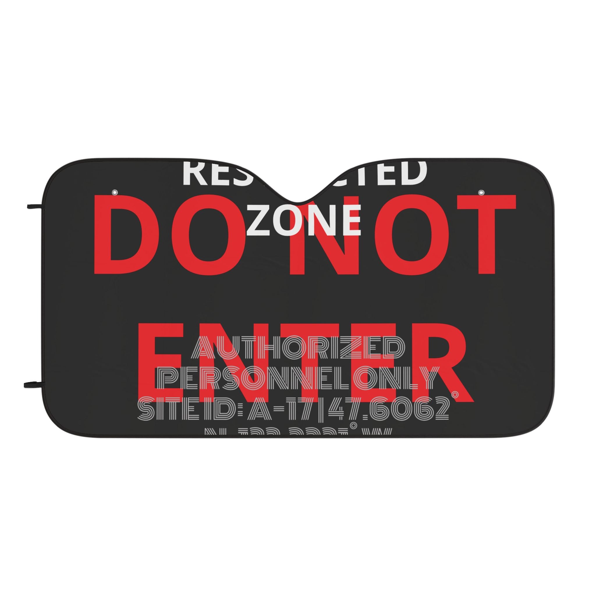 Car Sun Shade — "DO NOT ENTER: Authorized Personnel Only / Restricted Area"