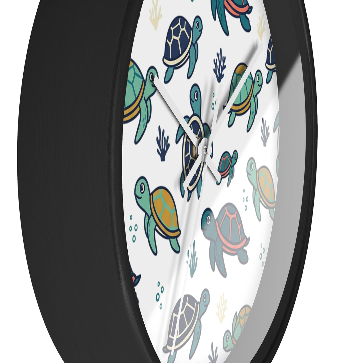 Sea Turtle Wall Clock — Cute Nautical Nursery Clock for Kids’ Room