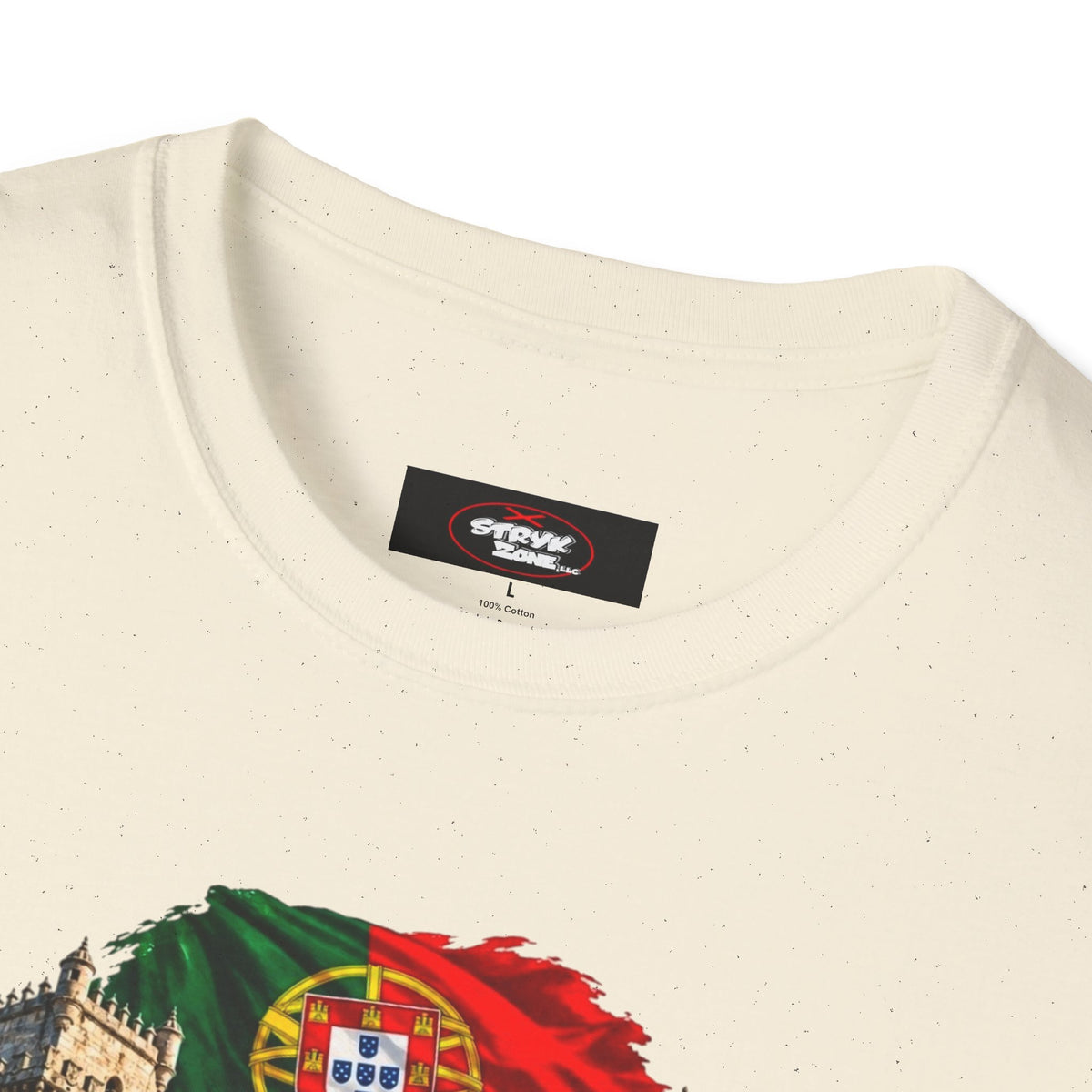 Portugal Travel T-Shirt — Vintage Lisbon Landmarks & Azulejo Heart Design