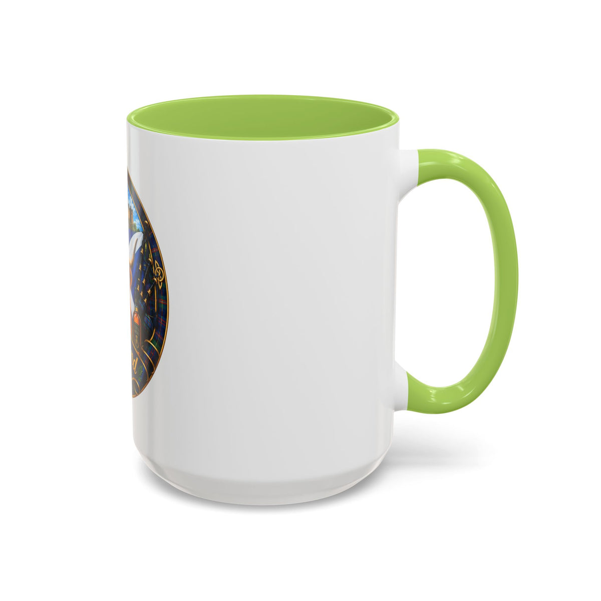 Scotland Highland Cow Accent Coffee Mug — Scottish Castle & Thistle Design