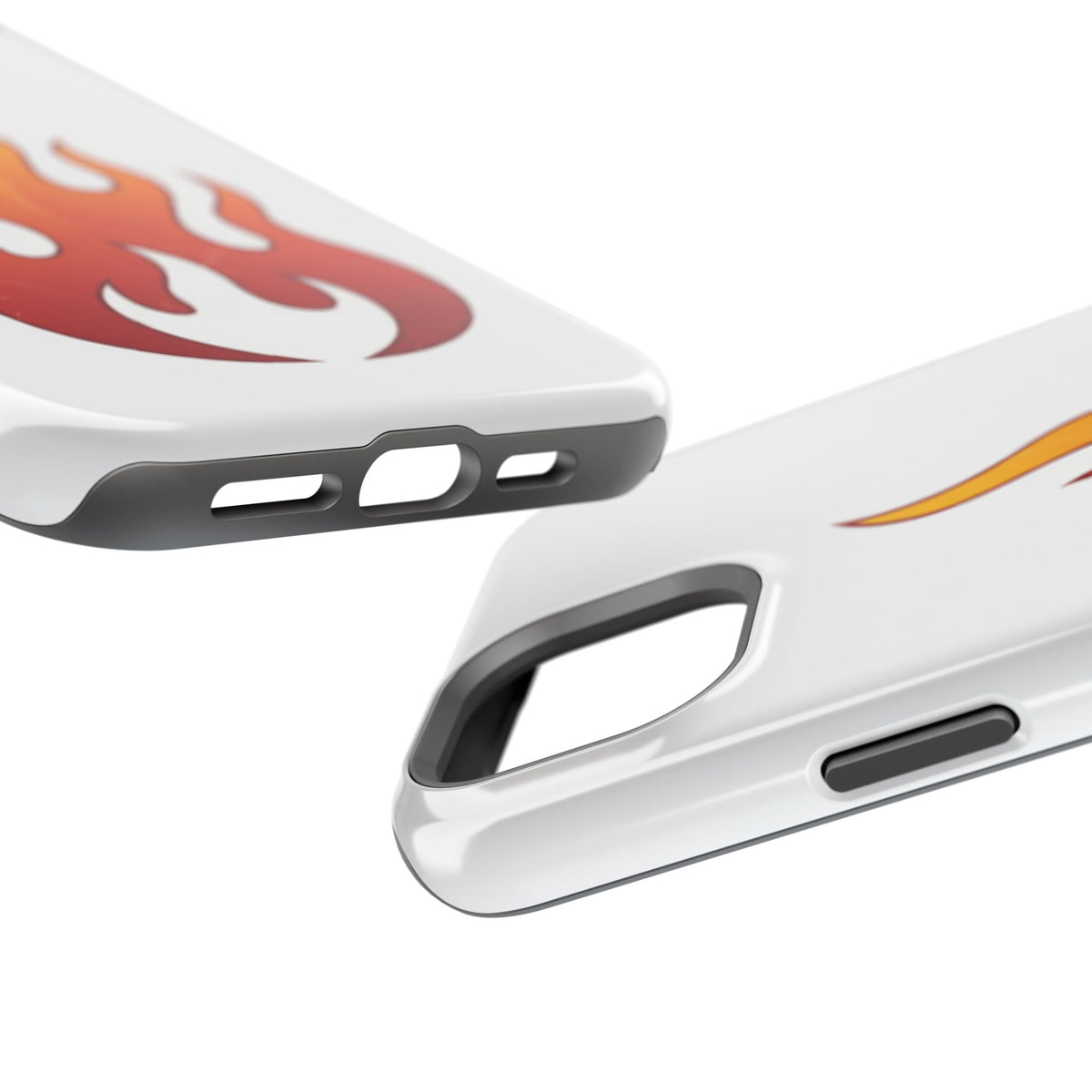 Flame Graphic Phone Case — Magnetic Impact‑Resistant Protective Cover