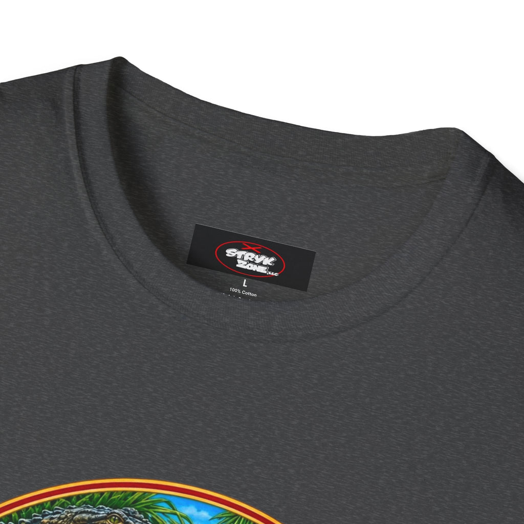 Florida Vintage Lifesaver T-Shirt — Flamingo, Oranges & Ocean Graphic