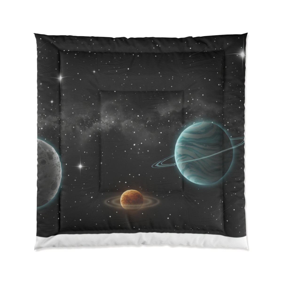 Galaxy Planets Comforter — Space-Themed Kids & Teen Bedding