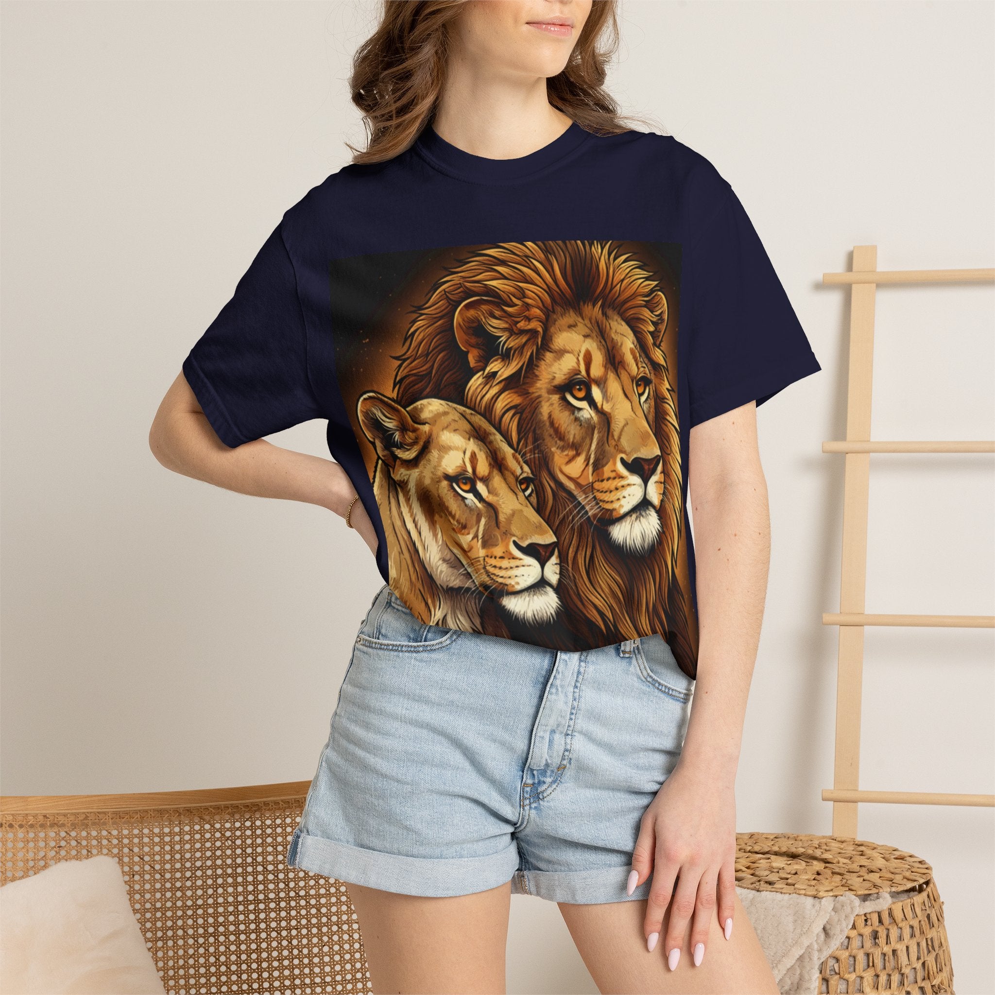 Lion Pride T-Shirt — Majestic Lion & Lioness Graphic Tee
