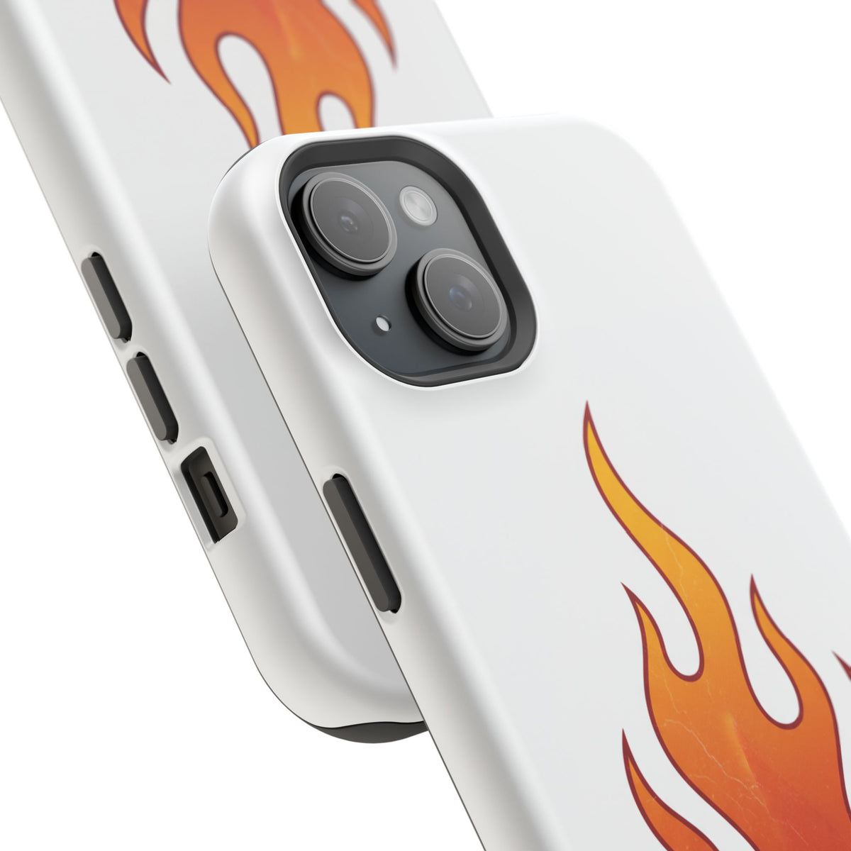 Flame Graphic Phone Case — Magnetic Impact‑Resistant Protective Cover