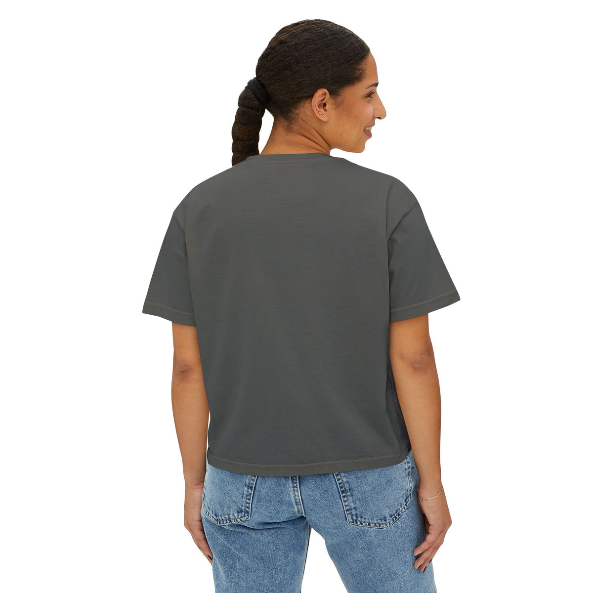 Cute Bulldog Hearts Boxy Tee