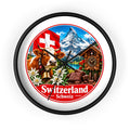 Switzerland Wall Clock — Alpine Cow, Cuckoo Clock & Matterhorn Souvenir