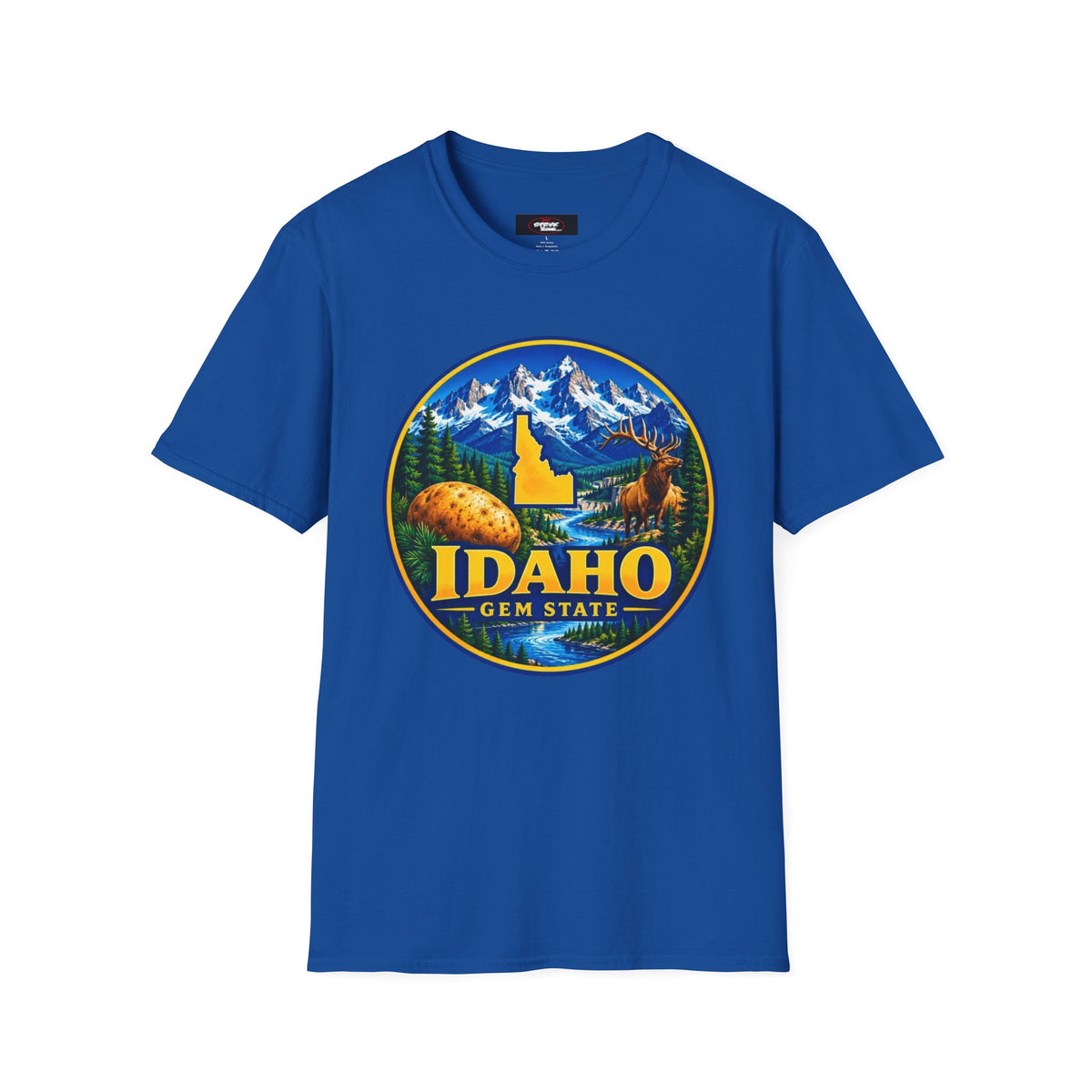 Idaho Gem State T-Shirt — Scenic Mountain, Moose & Potato State Pride