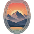 Mountain Sunset Toilet Three-Piece Set — Scenic Bathroom Decor