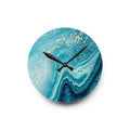 Acrylic Wall Clock — Blue Ocean Marble Swirl Wall Clock