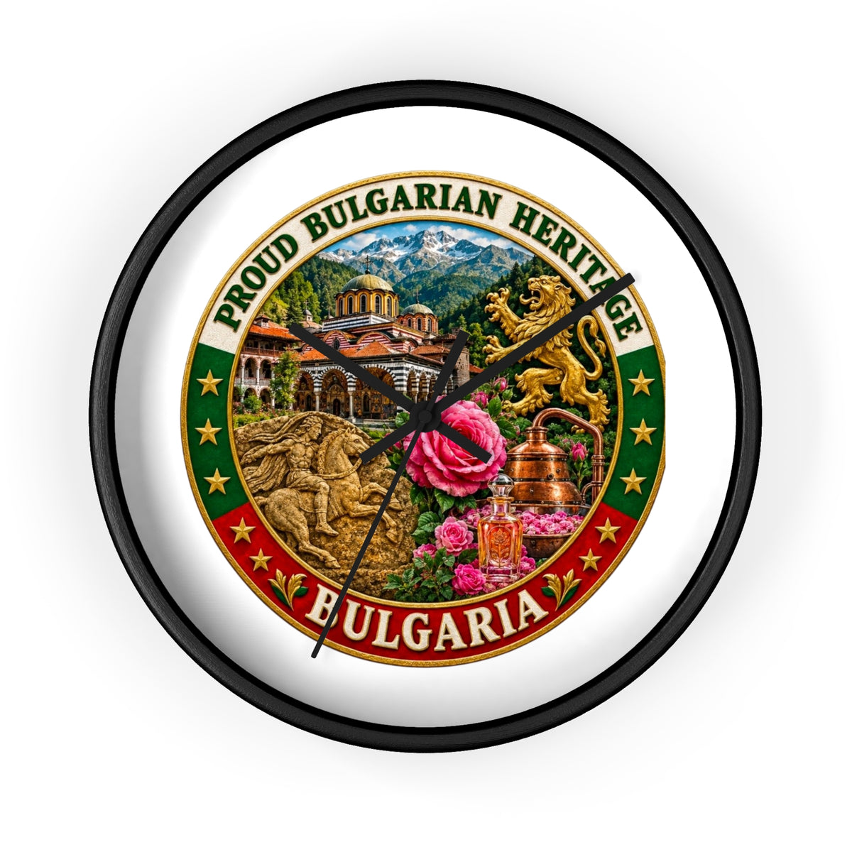Bulgaria Wall Clock — Proud Bulgarian Heritage Decorative Clock