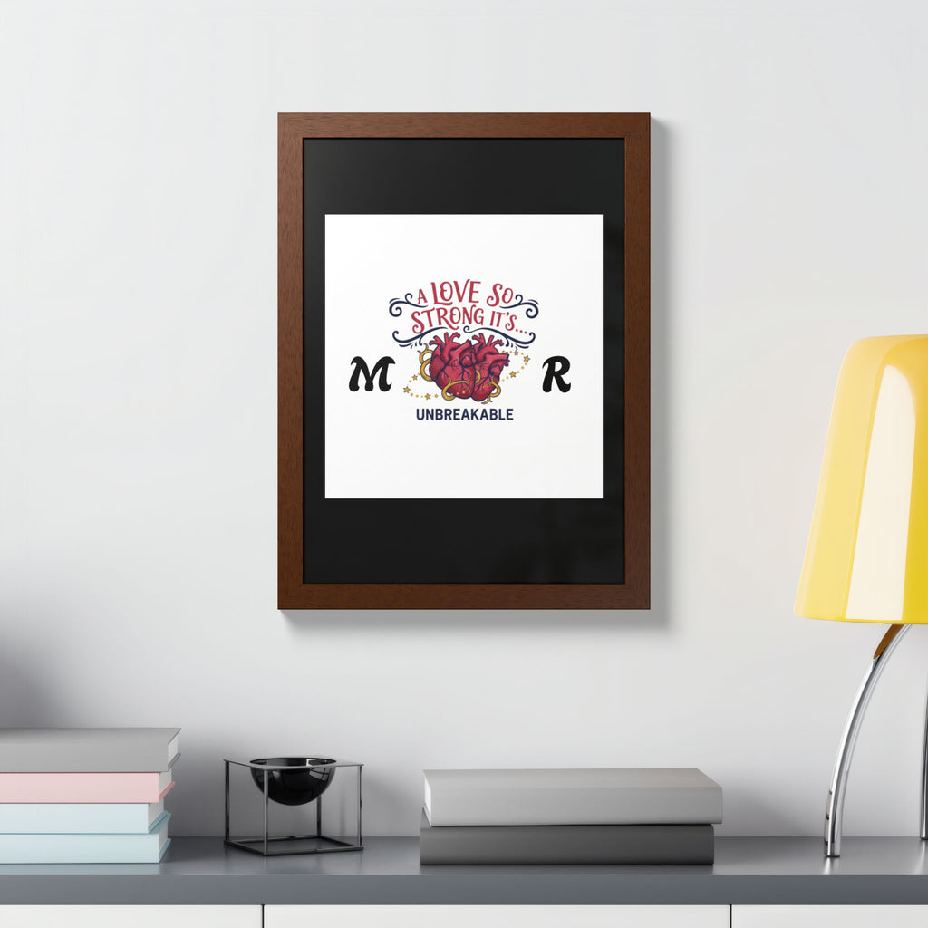 Framed Poster — "Unbreakable Love" (Multi‑Color)