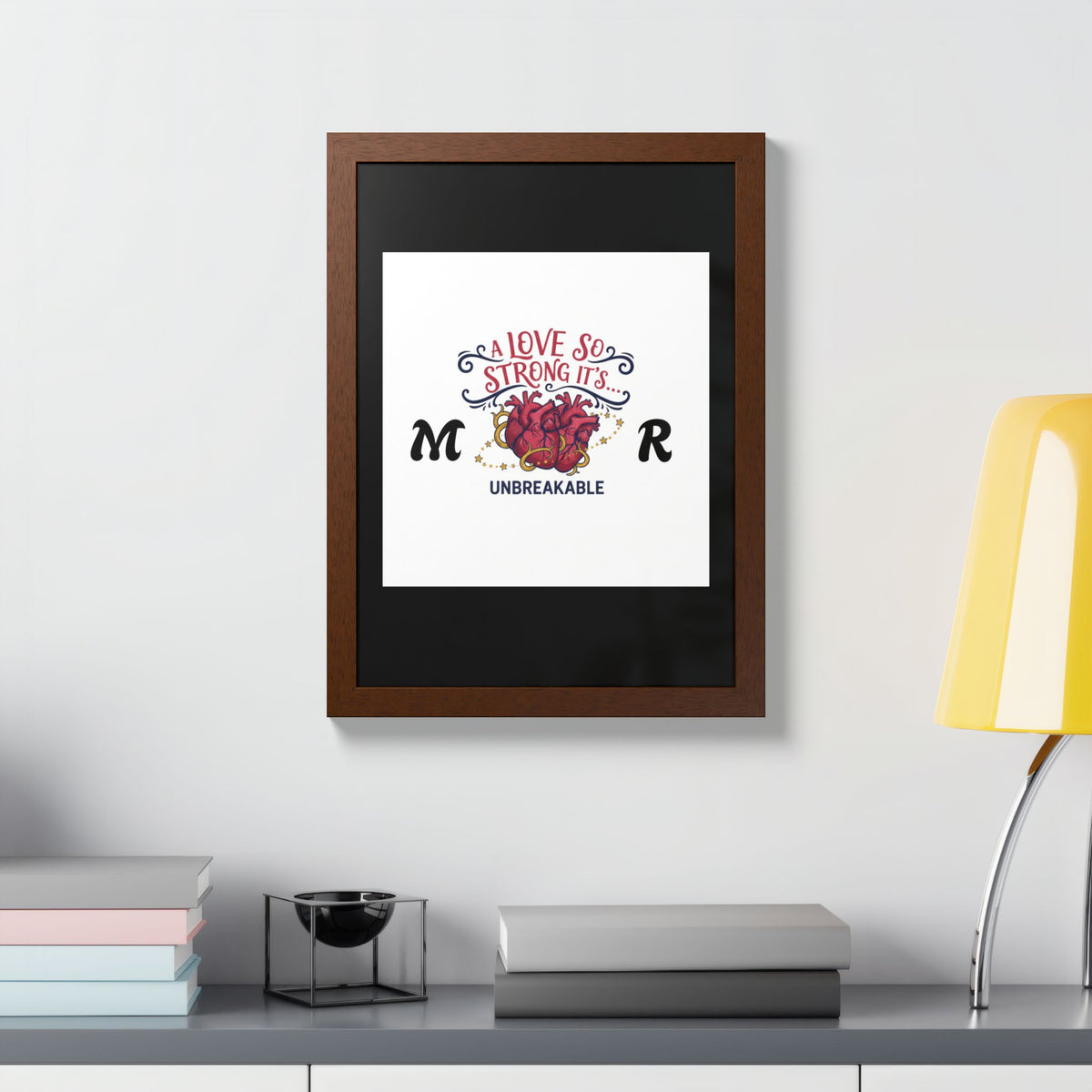 Framed Poster — "Unbreakable Love" (Multi‑Color)