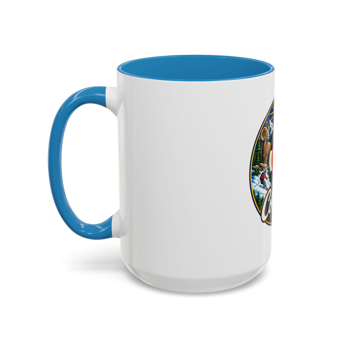 Colorado Retro State Flag Coffee Mug — Scenic Mountains & Wildlife Accent Mug