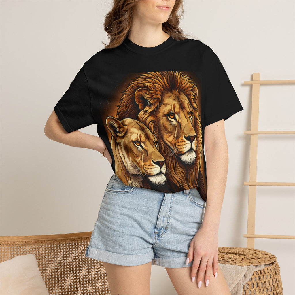 Lion Pride T-Shirt — Majestic Lion & Lioness Graphic Tee