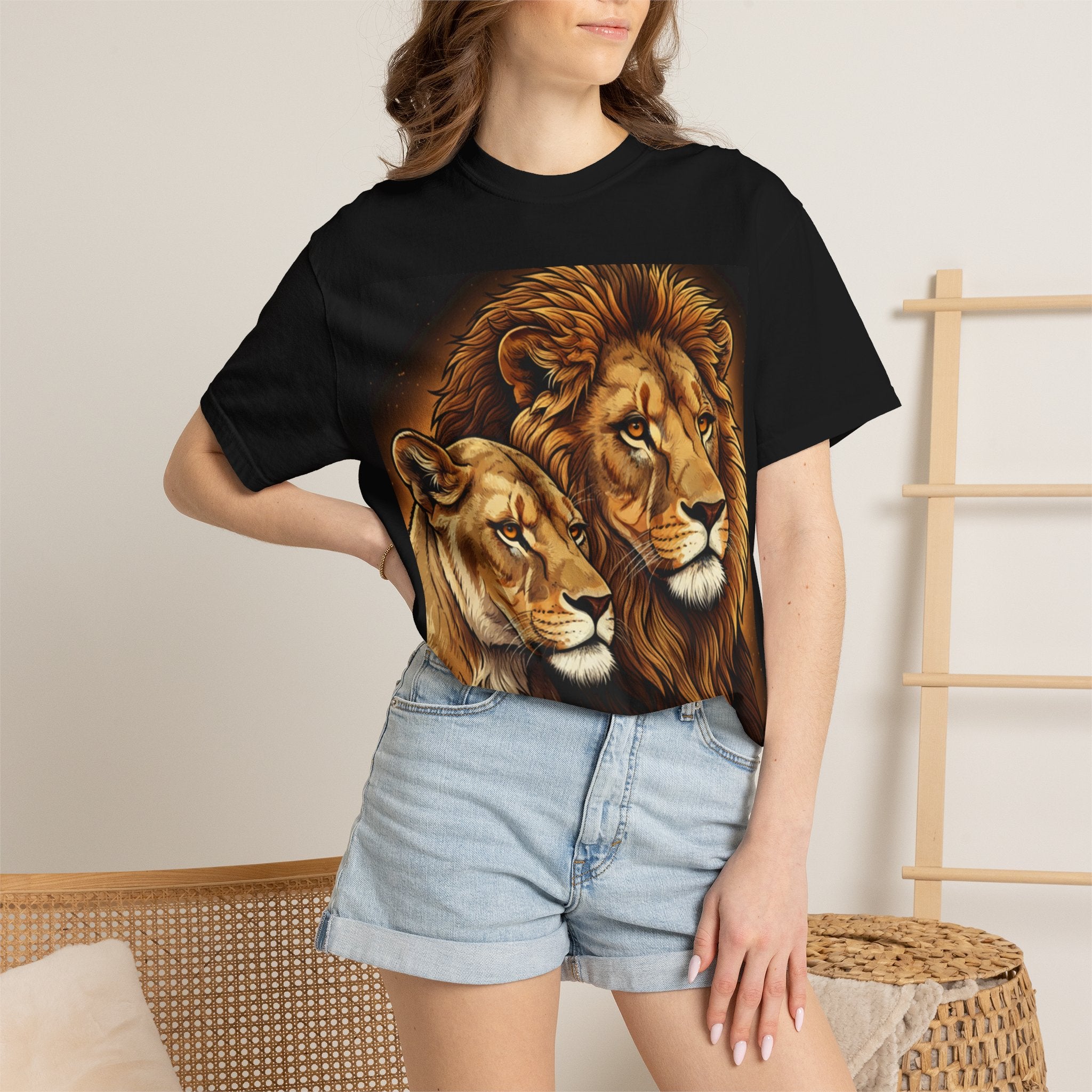 Lion Pride T-Shirt — Majestic Lion & Lioness Graphic Tee