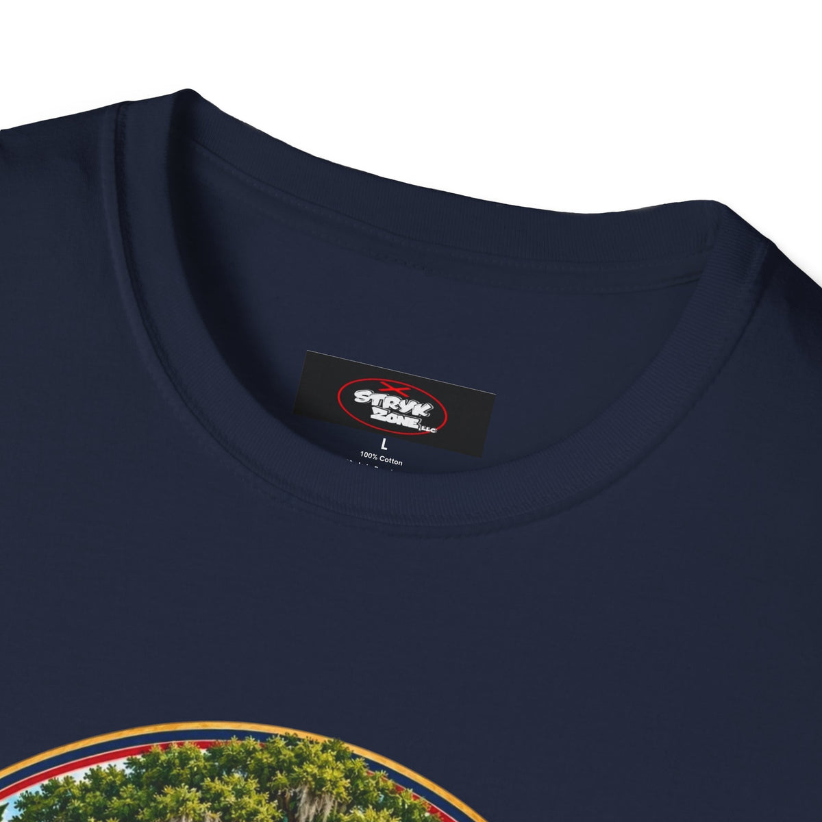 Georgia State Emblem T-Shirt – Peach, Magnolia & Flag Design