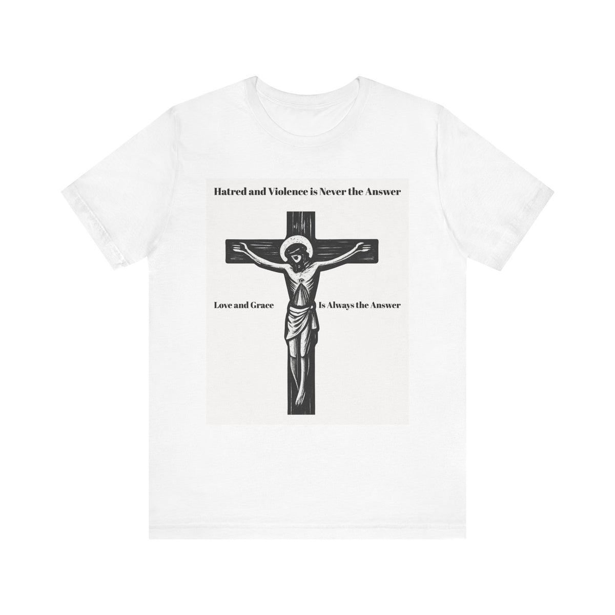 Christian faith T-shirt with Jesus crucifix graphic