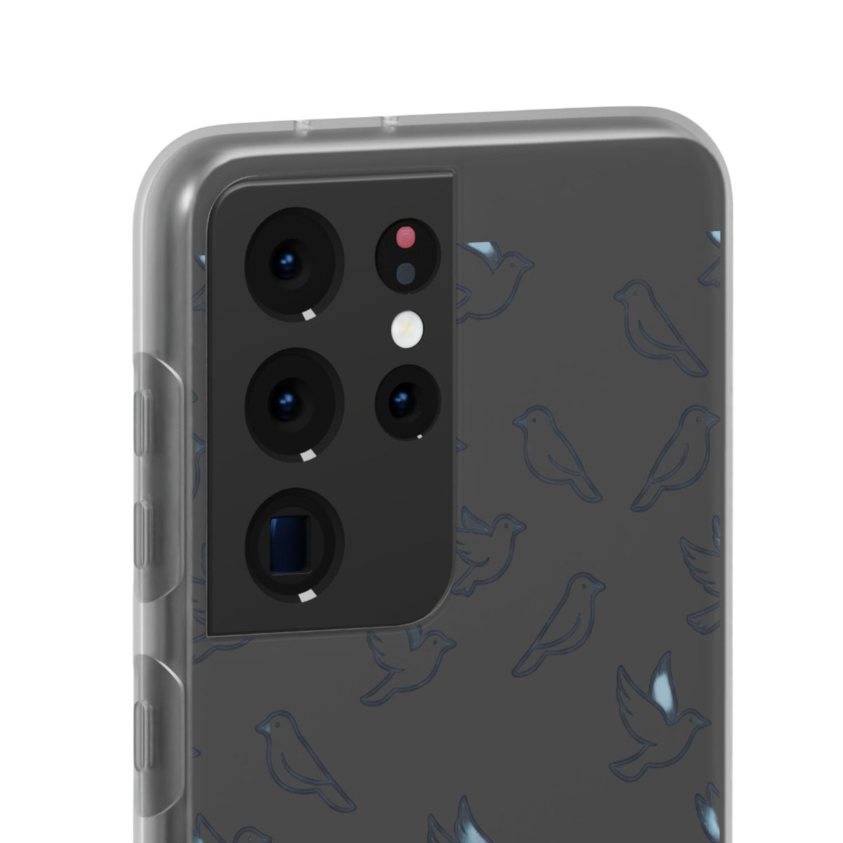 Dove Pattern Flexi Phone Case — Minimal White Bird Protective Case
