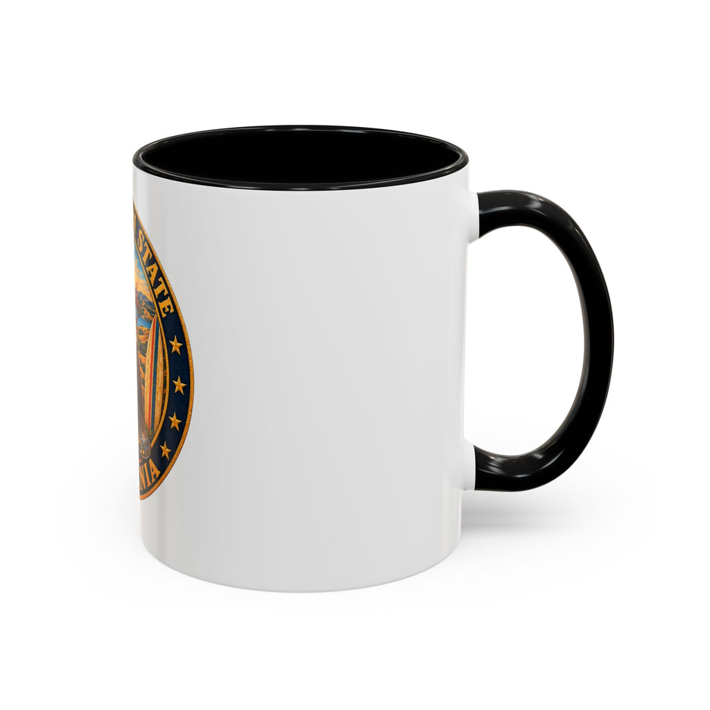 California Golden State Coffee Mug — Bear, Golden Gate & Poppies Accent Mug