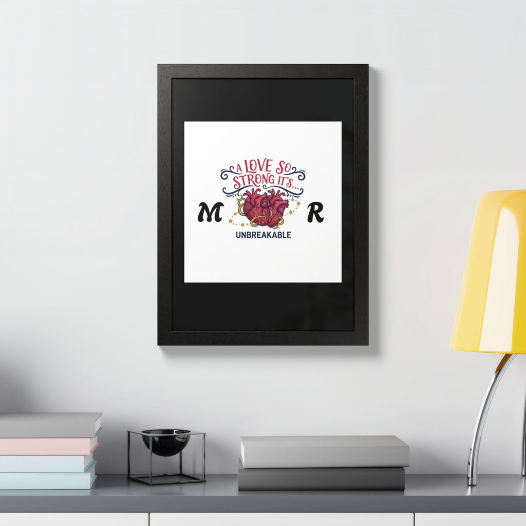 Framed Poster — "Unbreakable Love" (Multi‑Color)