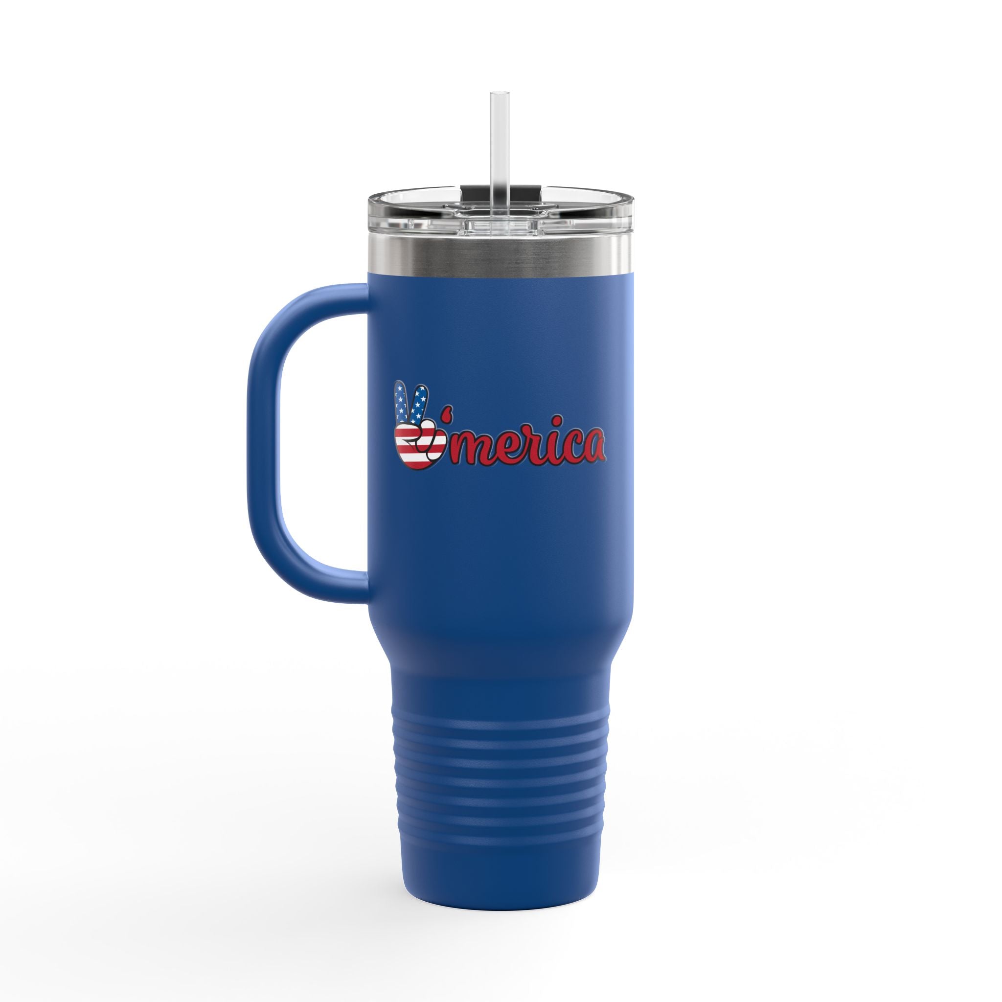 'Merica Flag Peace Sign 40oz Insulated Travel Mug