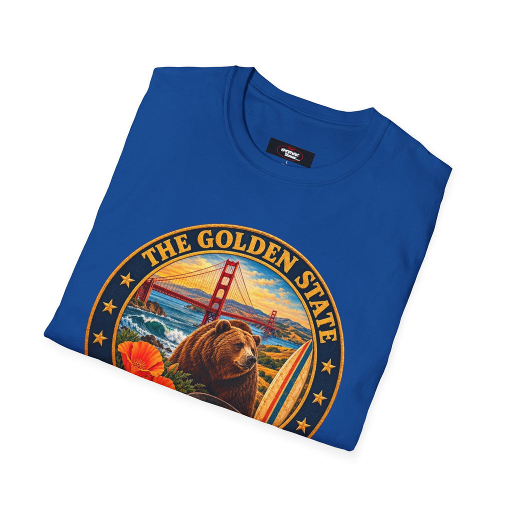 California Golden State Vintage Bear Graphic T-Shirt