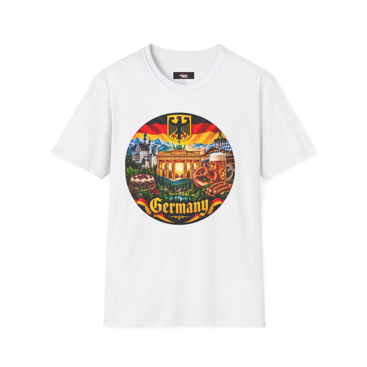 Germany Vintage Travel T-Shirt — Retro German Landmarks & Crest Graphic
