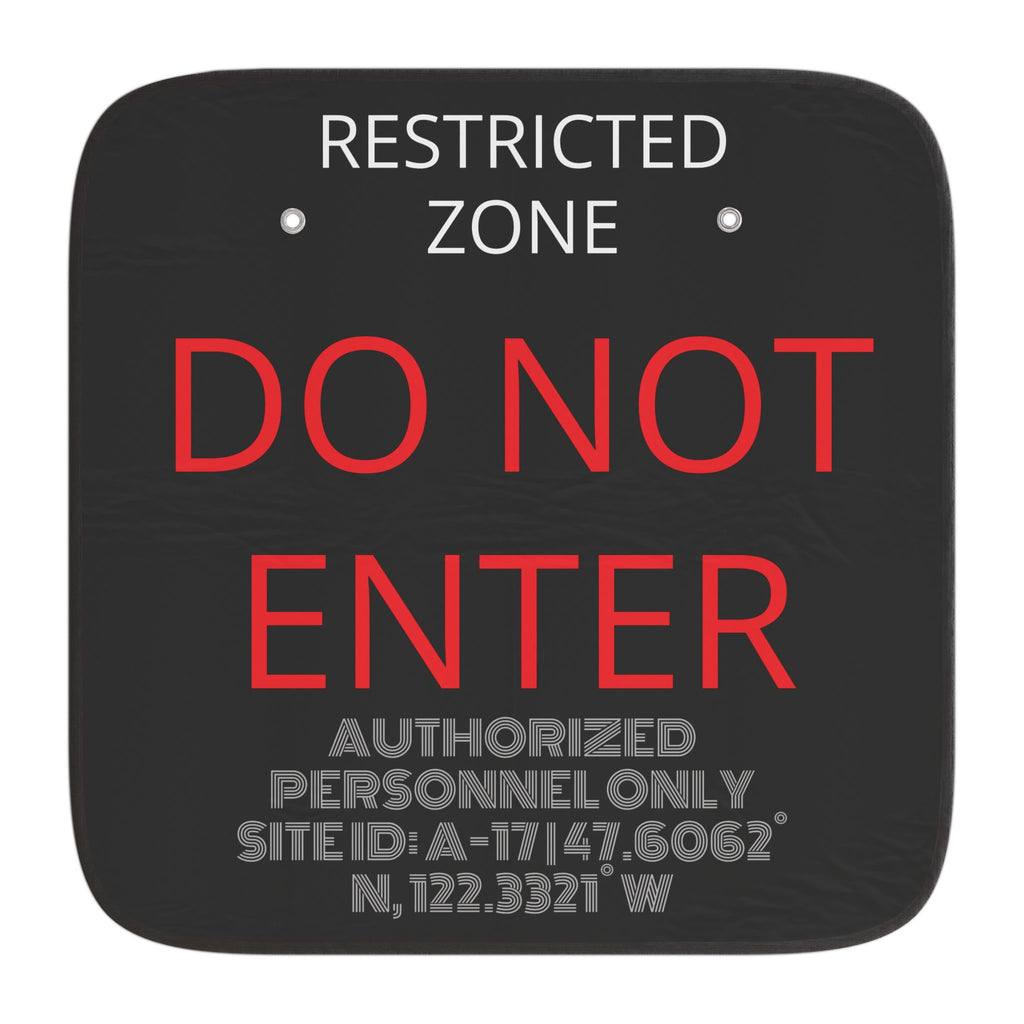 Car Sun Shade — "DO NOT ENTER: Authorized Personnel Only / Restricted Area"