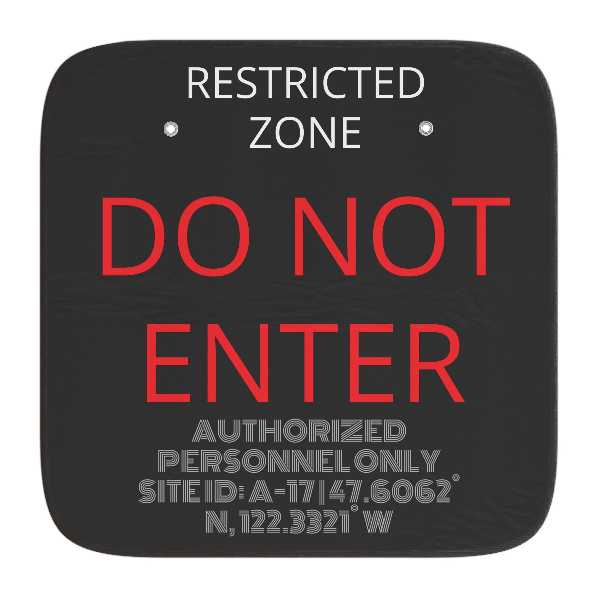 Car Sun Shade — "DO NOT ENTER: Authorized Personnel Only / Restricted Area"