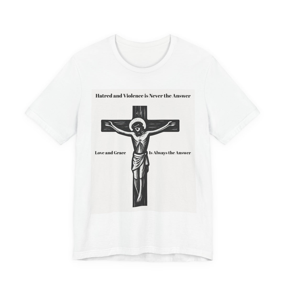 Christian faith T-shirt with Jesus crucifix graphic
