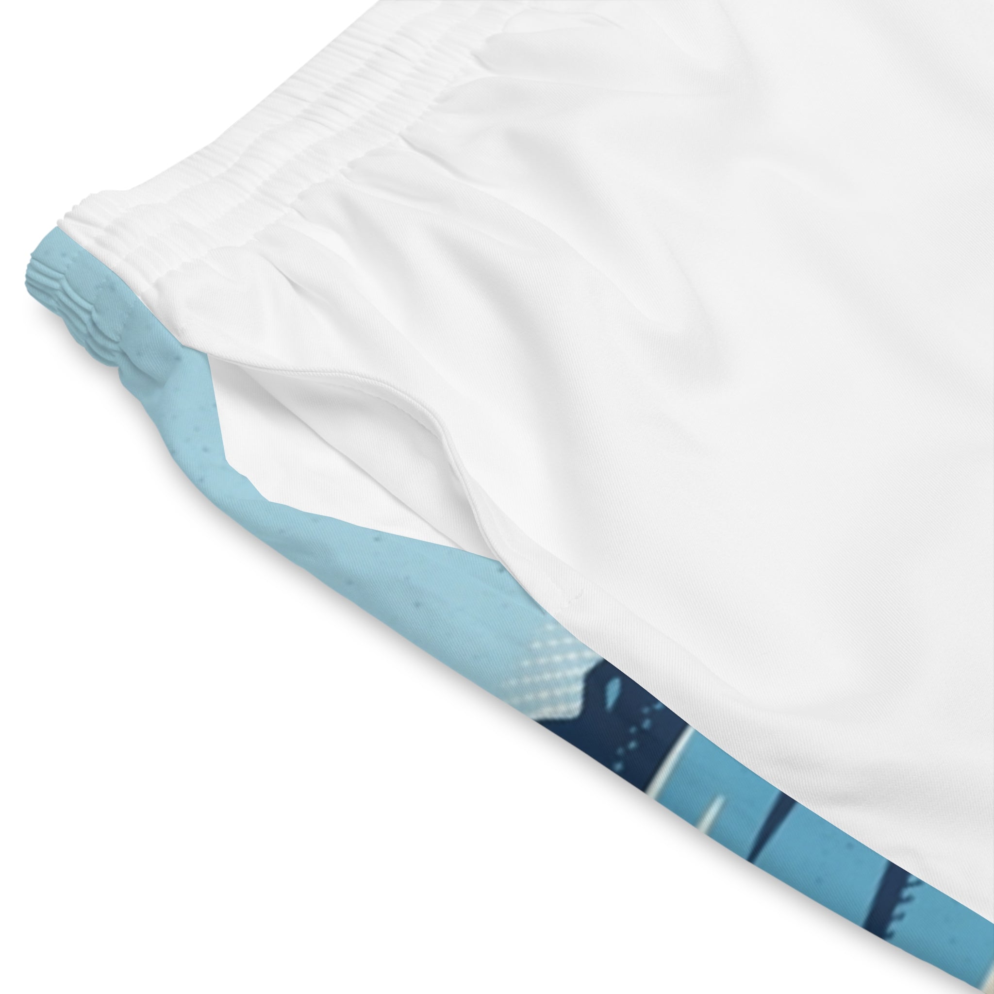 Surfer Beach Shorts — Men's Elastic AOP Swim Trunks
