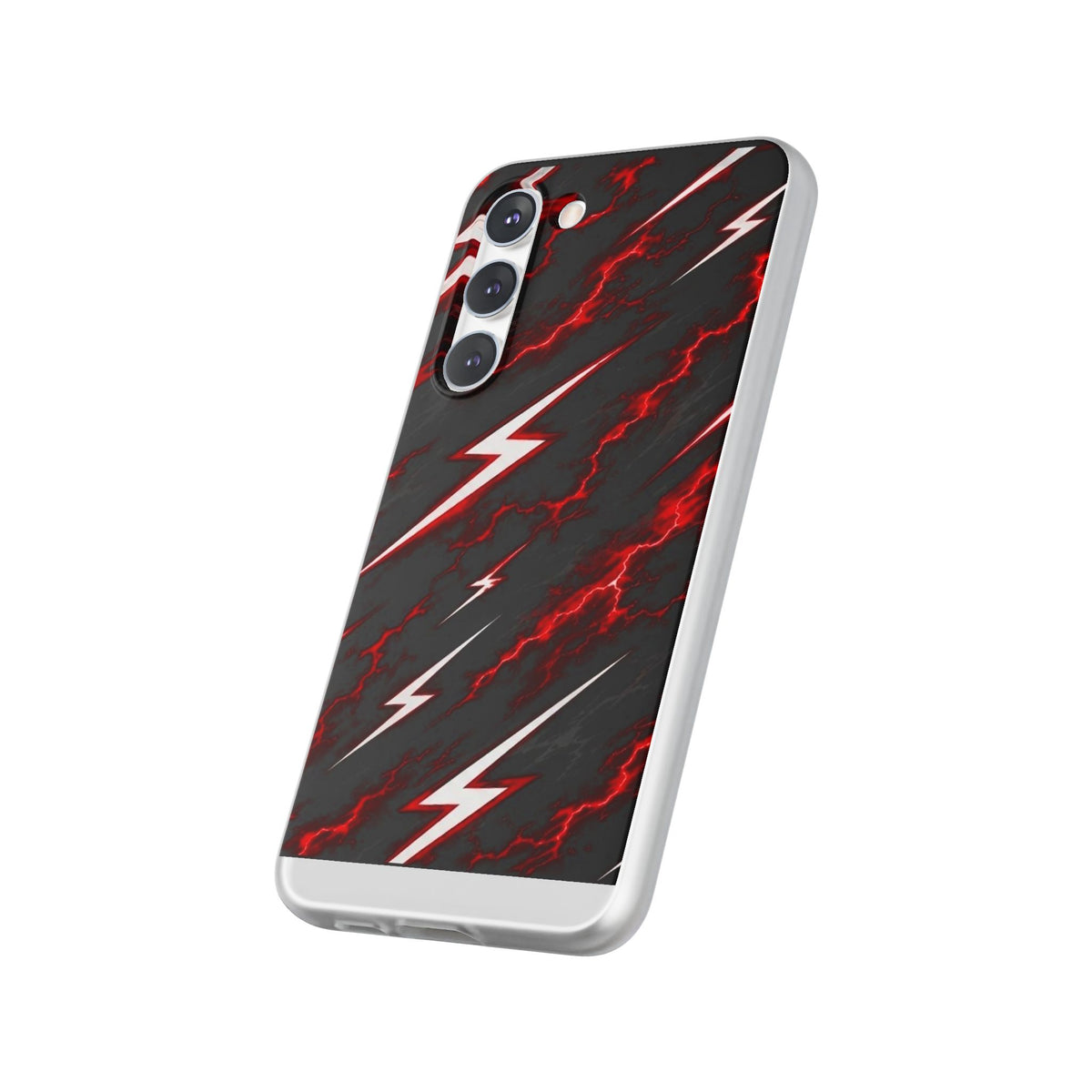 Phone Case — Red Lightning Bolt Storm Flexi Case