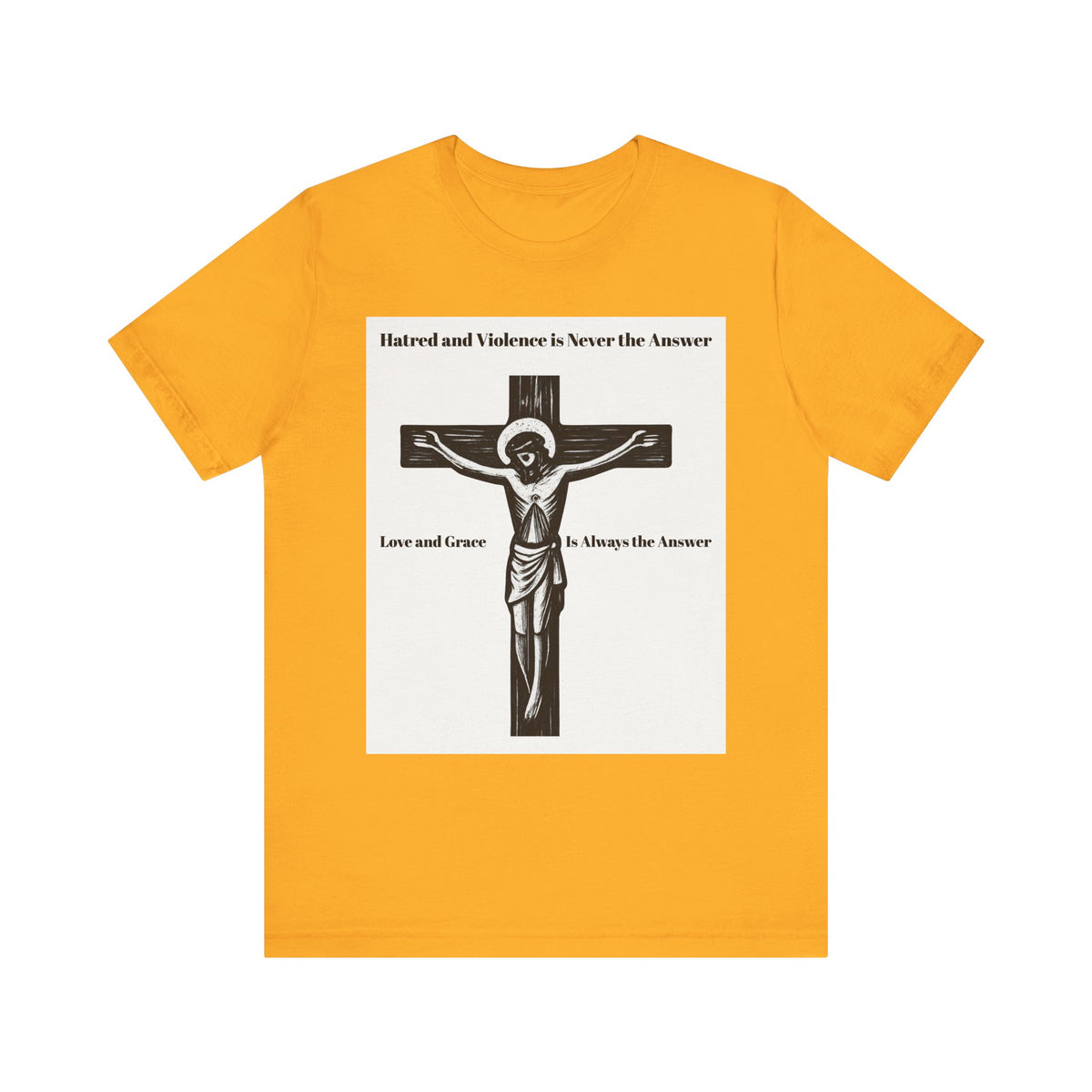 Christian faith T-shirt with Jesus crucifix graphic