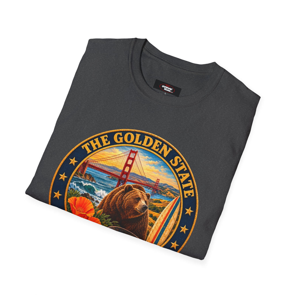 California Golden State Vintage Bear Graphic T-Shirt