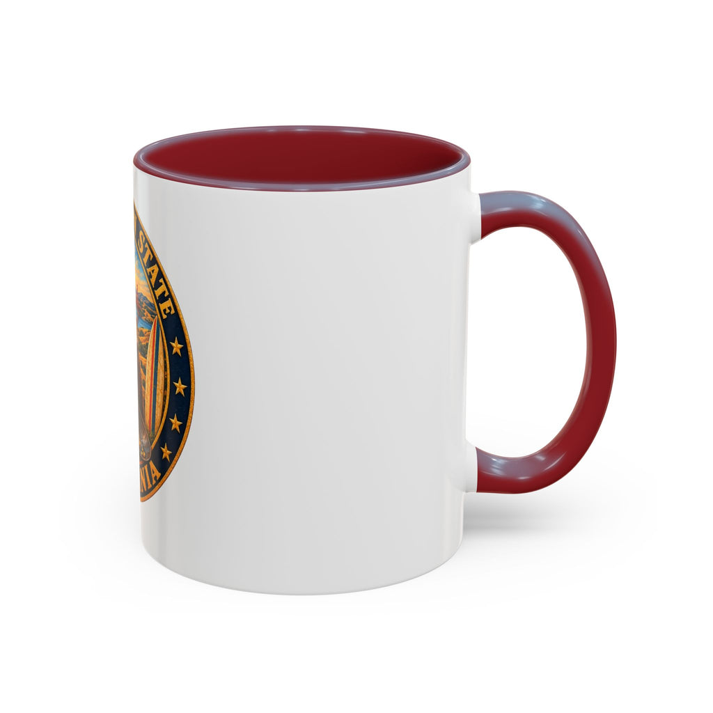 California Golden State Coffee Mug — Bear, Golden Gate & Poppies Accent Mug