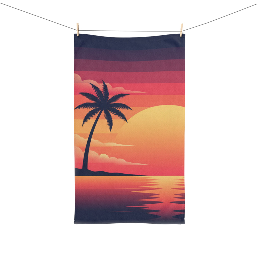 Sunset Hand Towel — Beautiful Sunset Beach Vibe Home Towel