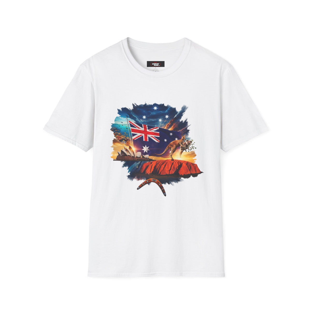 Australia Flag Uluru T‑Shirt — Outback Sunset Aussie Pride Tee