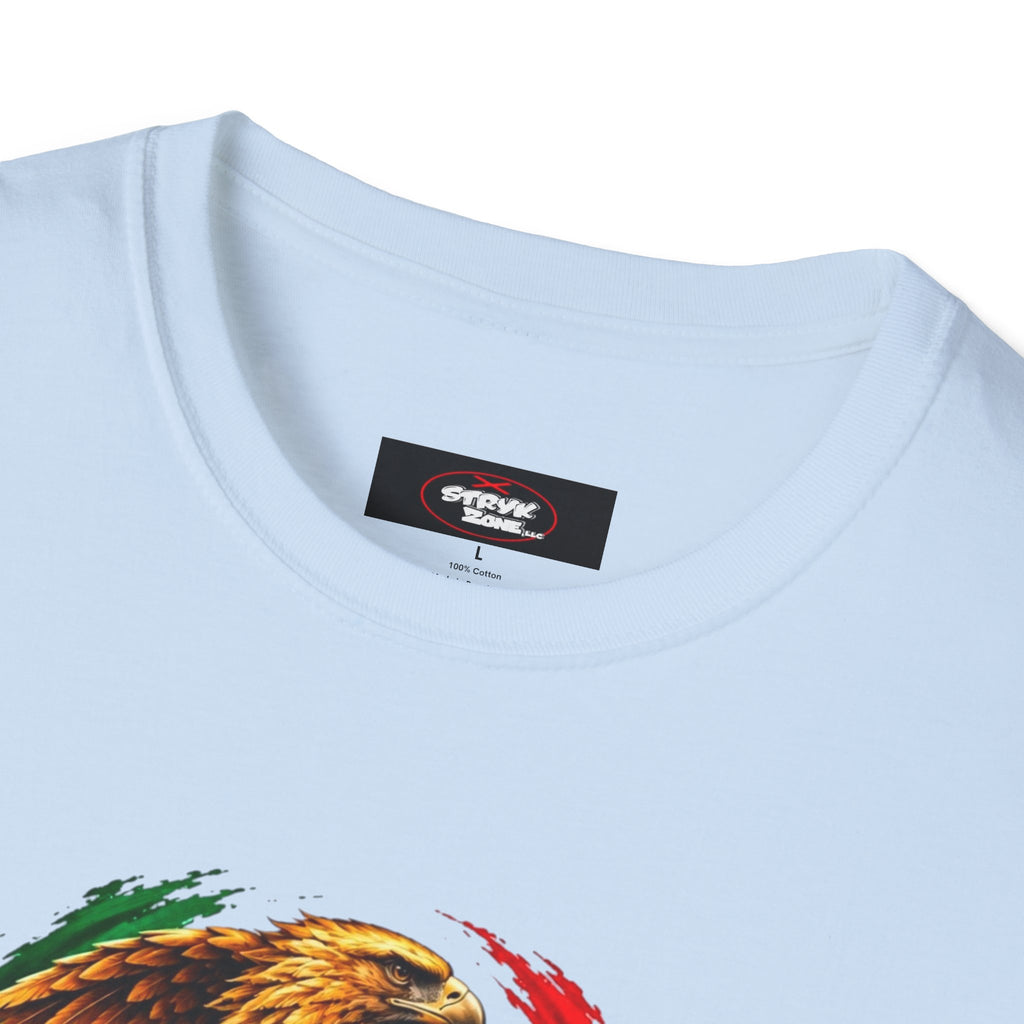 Mexico Heritage T-Shirt — Mexican Eagle, Guitar & Cactus Graphic