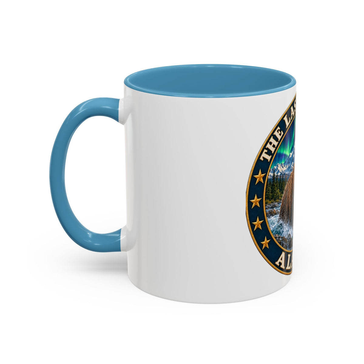 Alaska The Last Frontier Mug — Bear & Northern Lights Coffee Cup (11/15oz)
