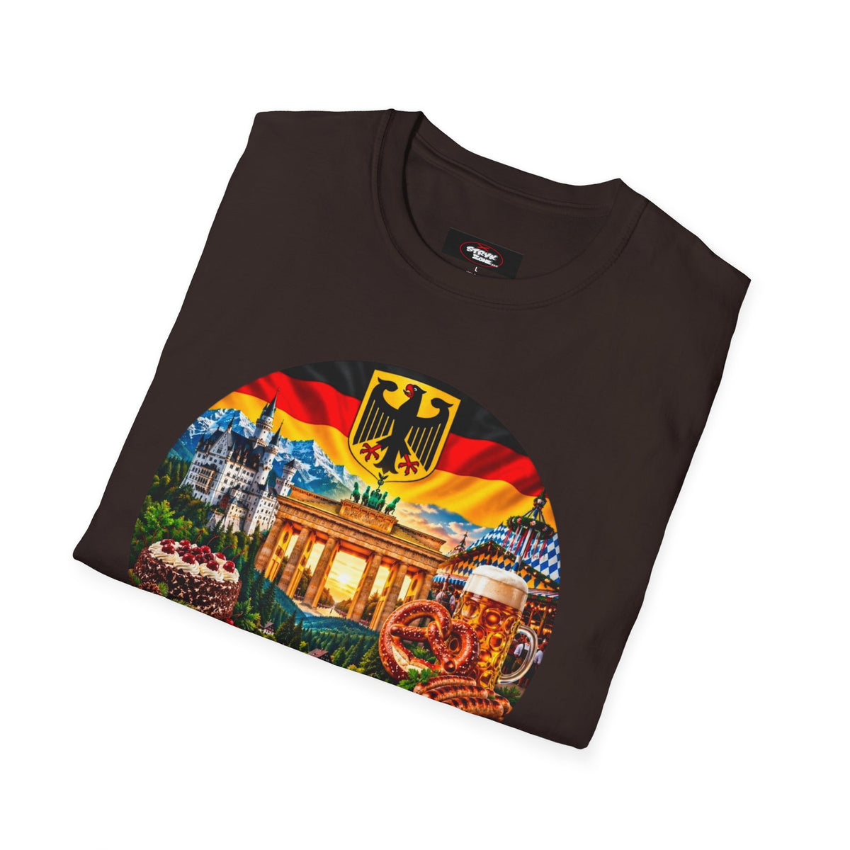Germany Vintage Travel T-Shirt — Retro German Landmarks & Crest Graphic