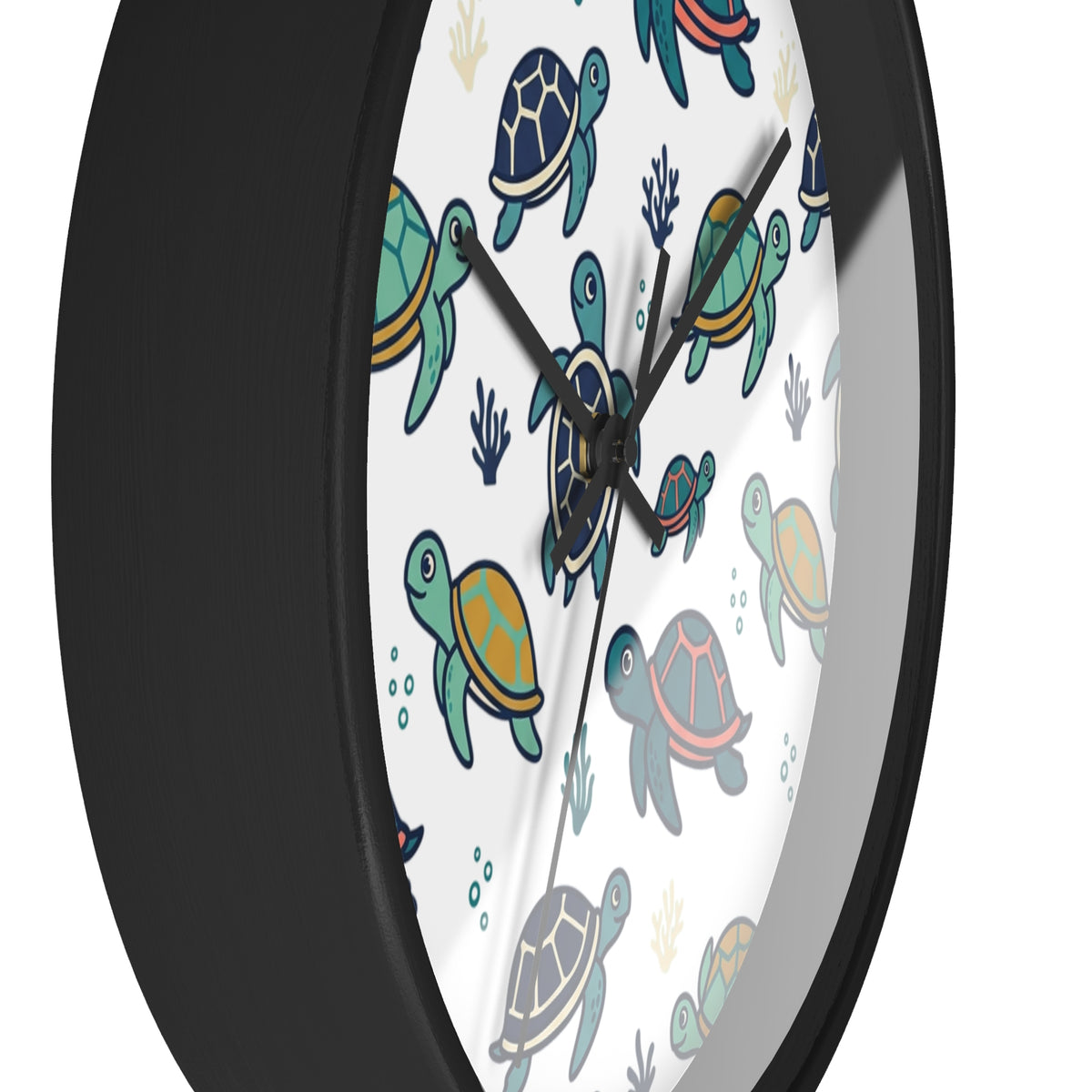 Sea Turtle Wall Clock — Cute Nautical Nursery Clock for Kids’ Room